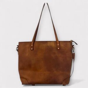 S Zone Vintage-style Distressed Leather Laptop Bag Work Tote (unisex)